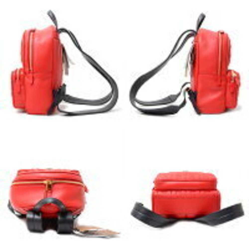 Burberry Backpack Smooth Leather Red Black - Picture 3 of 3